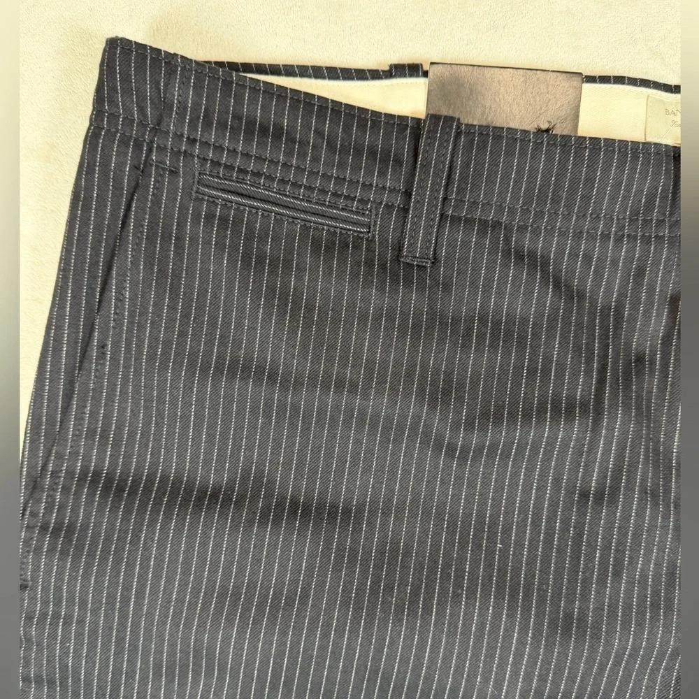 NWT 38W 32L Banana Republic Black Chalk Pinstripe Dress Pants